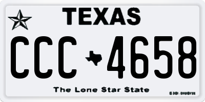 TX license plate CCC4658