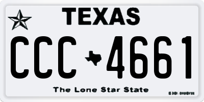 TX license plate CCC4661