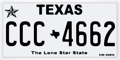 TX license plate CCC4662