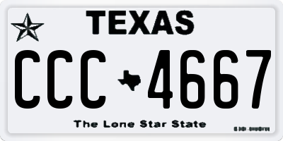 TX license plate CCC4667