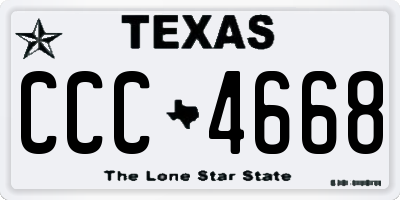 TX license plate CCC4668