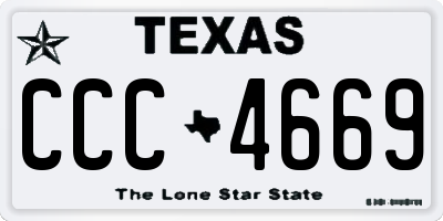 TX license plate CCC4669