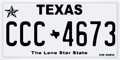 TX license plate CCC4673