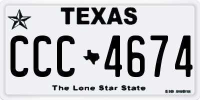 TX license plate CCC4674