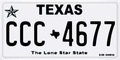TX license plate CCC4677