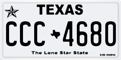 TX license plate CCC4680