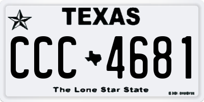TX license plate CCC4681