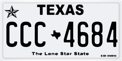TX license plate CCC4684