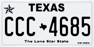 TX license plate CCC4685