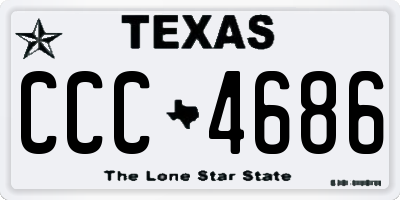TX license plate CCC4686