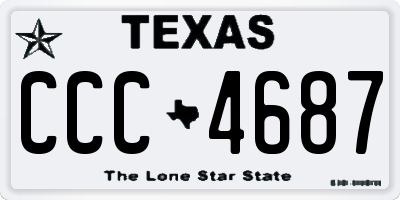 TX license plate CCC4687