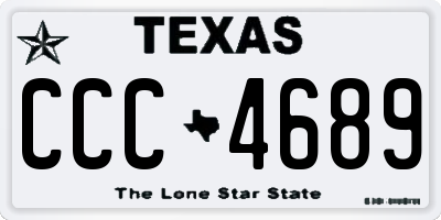 TX license plate CCC4689