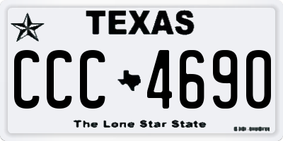 TX license plate CCC4690