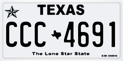 TX license plate CCC4691