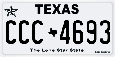 TX license plate CCC4693