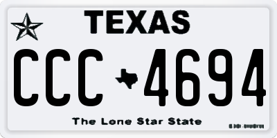 TX license plate CCC4694