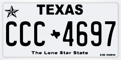 TX license plate CCC4697