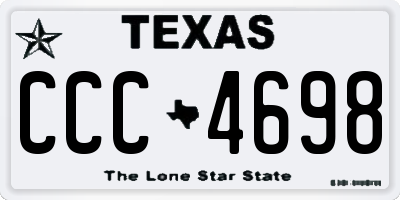 TX license plate CCC4698