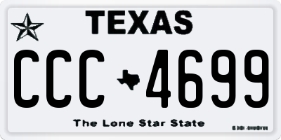 TX license plate CCC4699