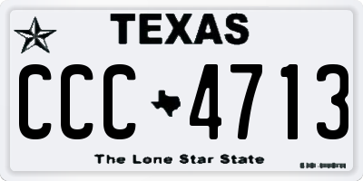 TX license plate CCC4713