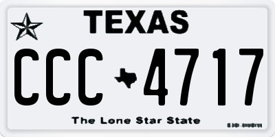 TX license plate CCC4717