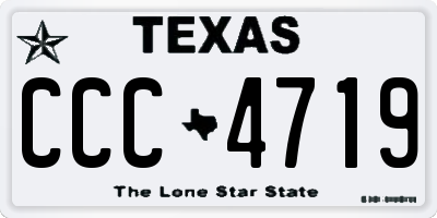 TX license plate CCC4719