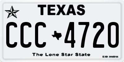 TX license plate CCC4720