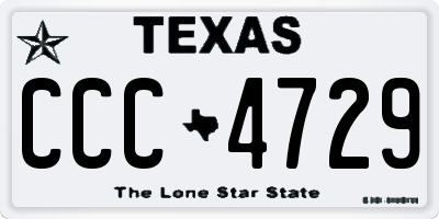 TX license plate CCC4729