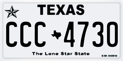 TX license plate CCC4730