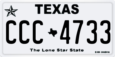 TX license plate CCC4733