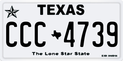 TX license plate CCC4739
