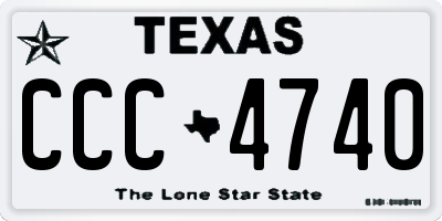 TX license plate CCC4740