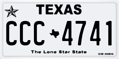 TX license plate CCC4741