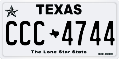 TX license plate CCC4744