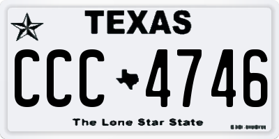 TX license plate CCC4746