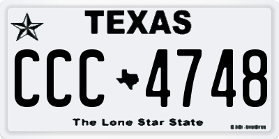 TX license plate CCC4748
