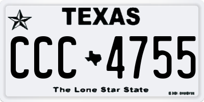 TX license plate CCC4755