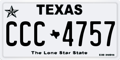 TX license plate CCC4757