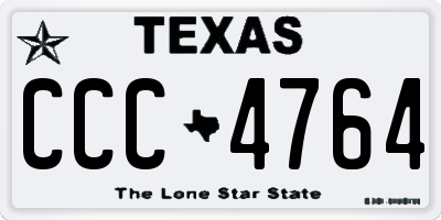 TX license plate CCC4764