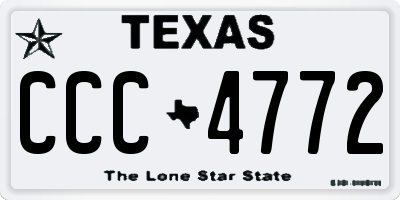 TX license plate CCC4772