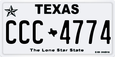 TX license plate CCC4774