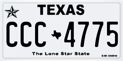 TX license plate CCC4775