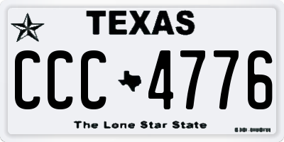 TX license plate CCC4776