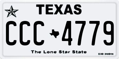 TX license plate CCC4779