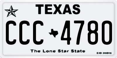 TX license plate CCC4780
