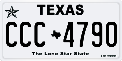 TX license plate CCC4790