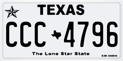 TX license plate CCC4796