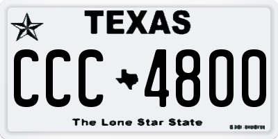 TX license plate CCC4800