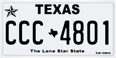 TX license plate CCC4801
