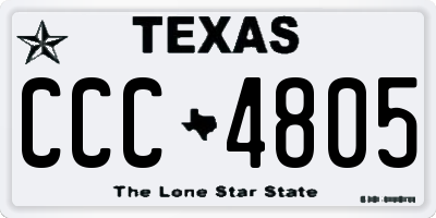 TX license plate CCC4805